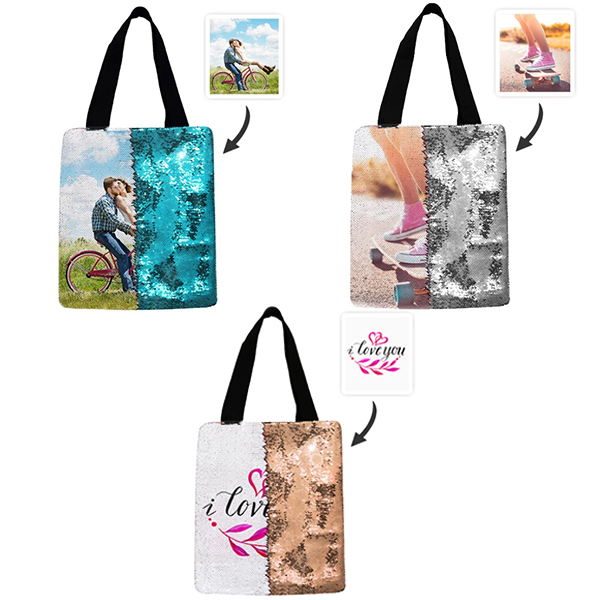 Personalized Sequin Tote Bag