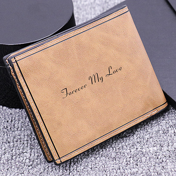 Personalized Photo Genuine Leather Men's Wallet 