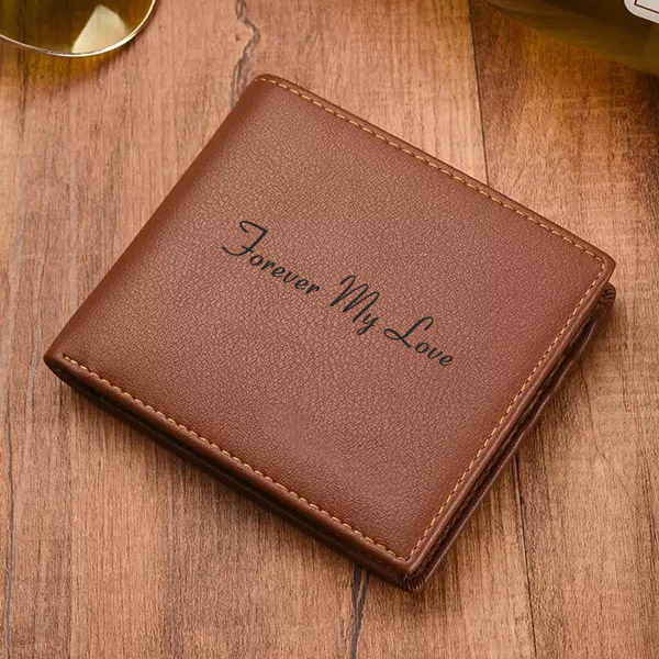 Personalized Genuine Leather Tri-fold Wallet