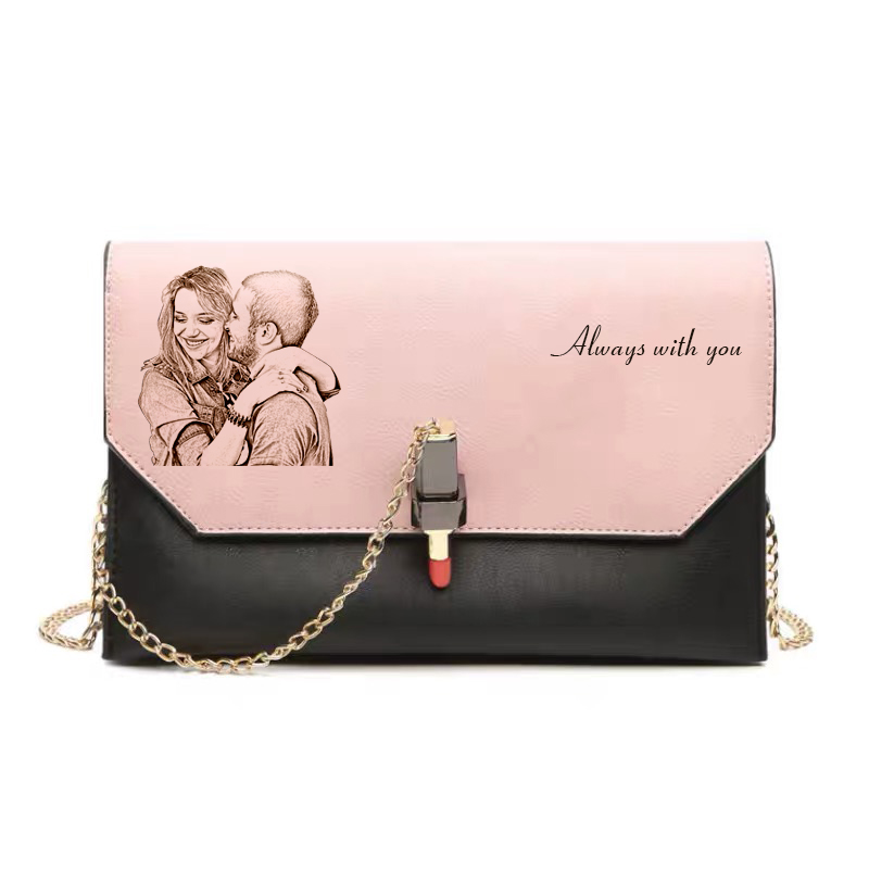 Personalize Photo Genuine Leather Shoulder Bag Handbag