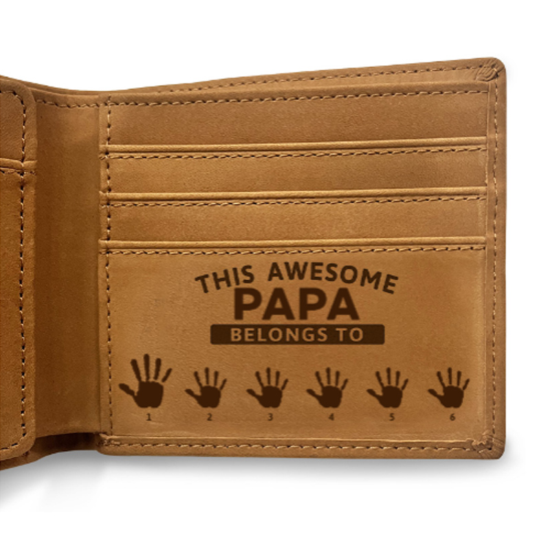 Personalized handprint name wallet