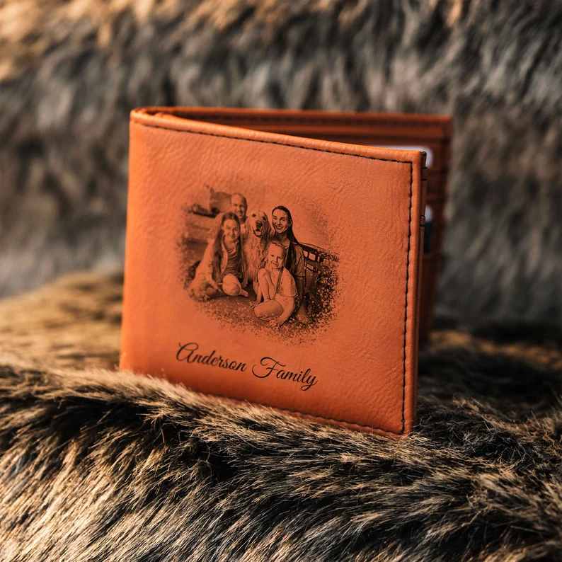 Personalized Engraved Family Picture Wallet