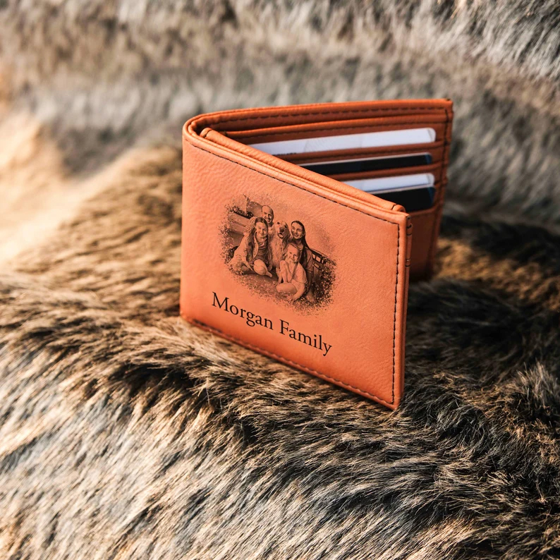 Personalized Engraved Family Picture Wallet