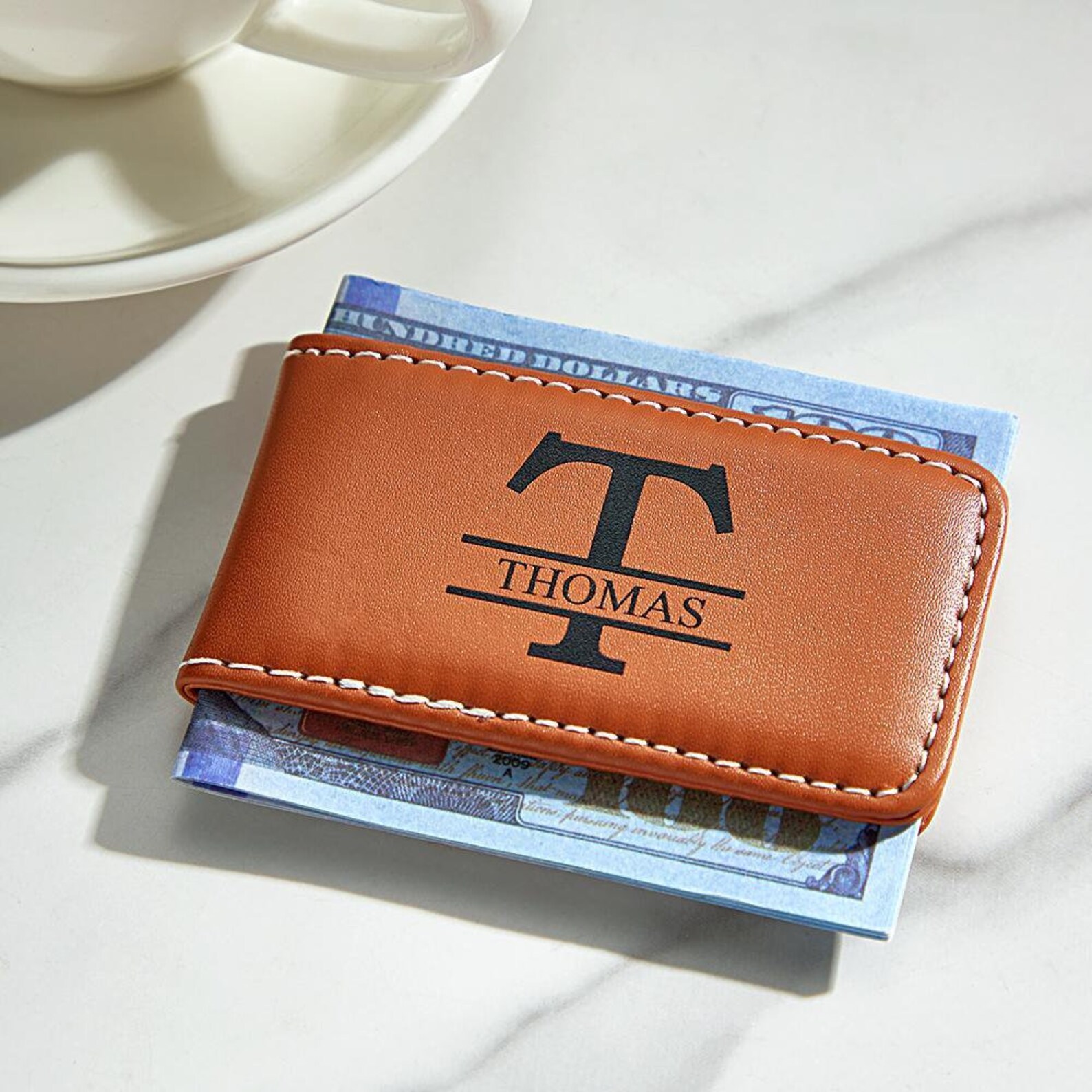 Custom leather wallet wallet for men