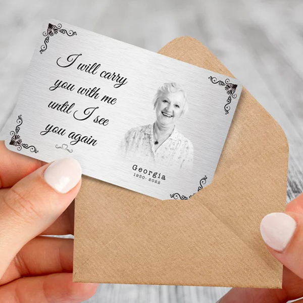 Personalised Memorial Wallet Card